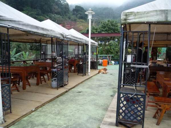 無意間闖入這間茶坊,此茶坊除設露天雅座外,又有棚內座位。(相片來源:Clara Lee ) 台北