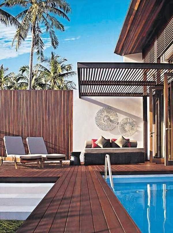 Tropical Oasis Villa 內的私人長泳池。 蘇梅島